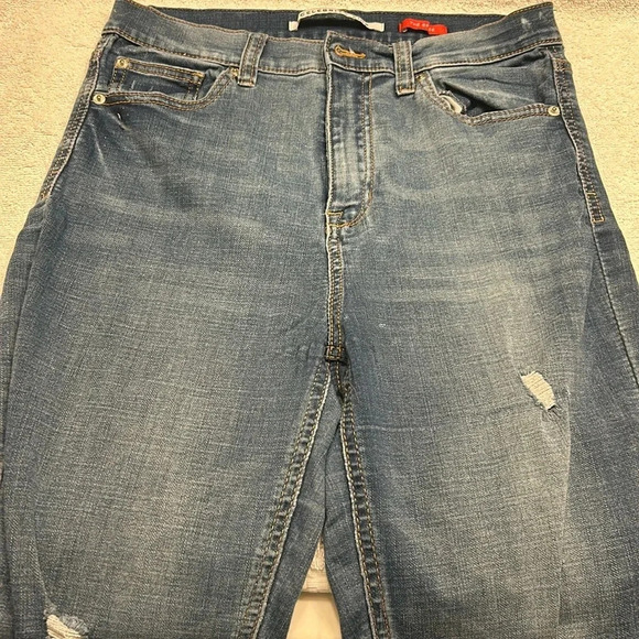Celebrity Pink The Spice Stretch Distressed Straight Denim Jeans Size 11/30 - Picture 4 of 11